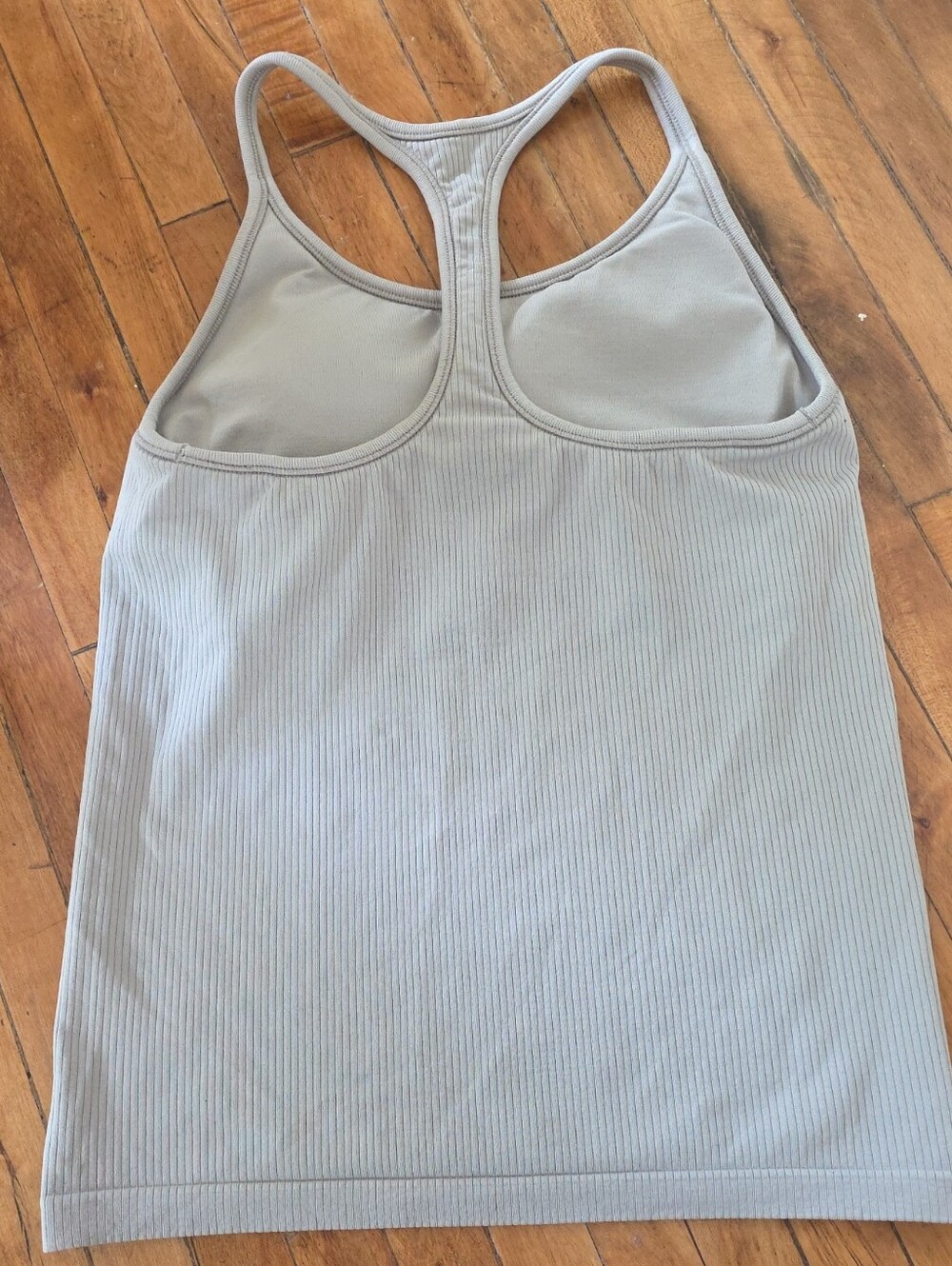 Athleta Ribbed Racerback Tank - Light Gray